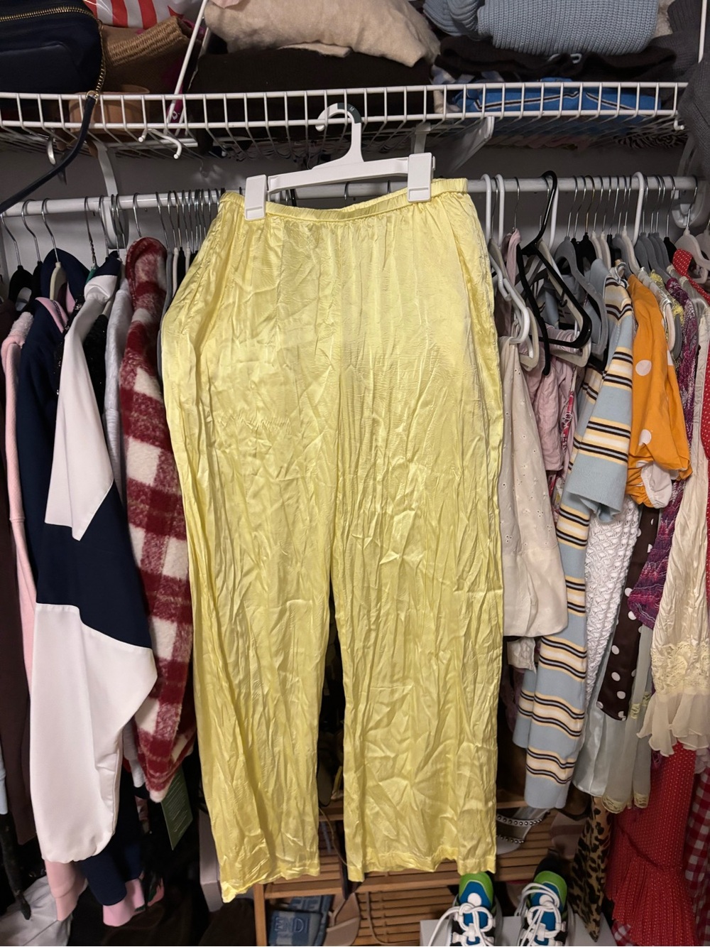 SOLID & STRIPED Light Yellow Wide-Leg Pants